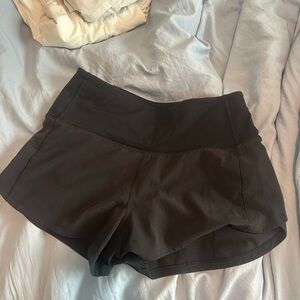 lululemon high rise speed up shorts